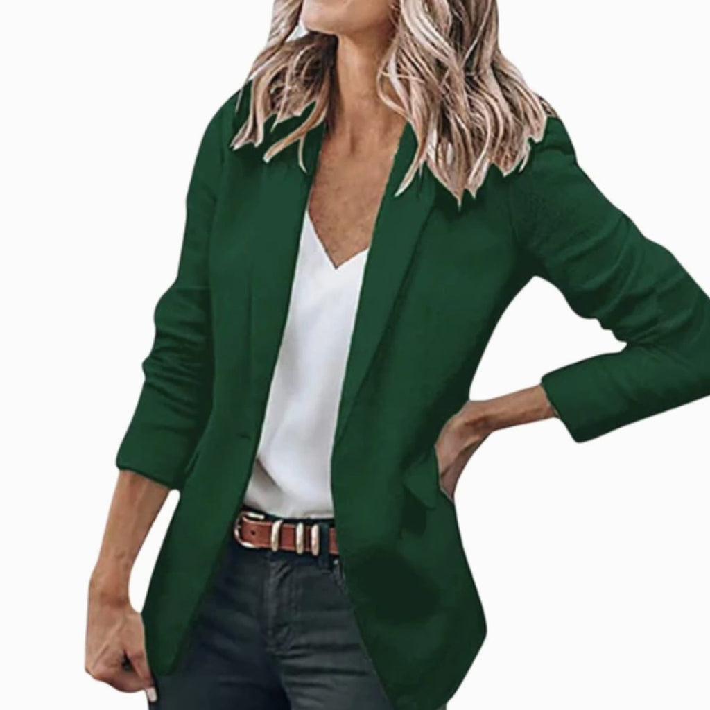 Women's Blazer Open Front Long-Sleeve Work With No Buttons Or Closures - Image 11