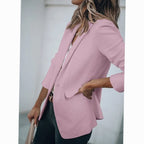 Women's Blazer Open Front Long-Sleeve Work With No Buttons Or Closures - Image 2