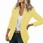 Women's Blazer Open Front Long-Sleeve Work With No Buttons Or Closures - Image 1