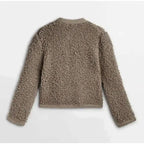 Women's Cardigan Jacket with Relaxed Cropped Fit and Button-Front - Image 5
