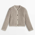 Women's Cardigan Jacket with Relaxed Cropped Fit and Button-Front - Image 4
