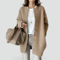 Women's Cardigan with Relaxed Collar Fit and Button-Front - Image 1