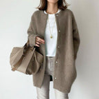 Women's Cardigan with Relaxed Collar Fit and Button-Front - Image 6