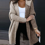 Women's Cardigan with Relaxed Oversized Fit and Hooded - Image 1