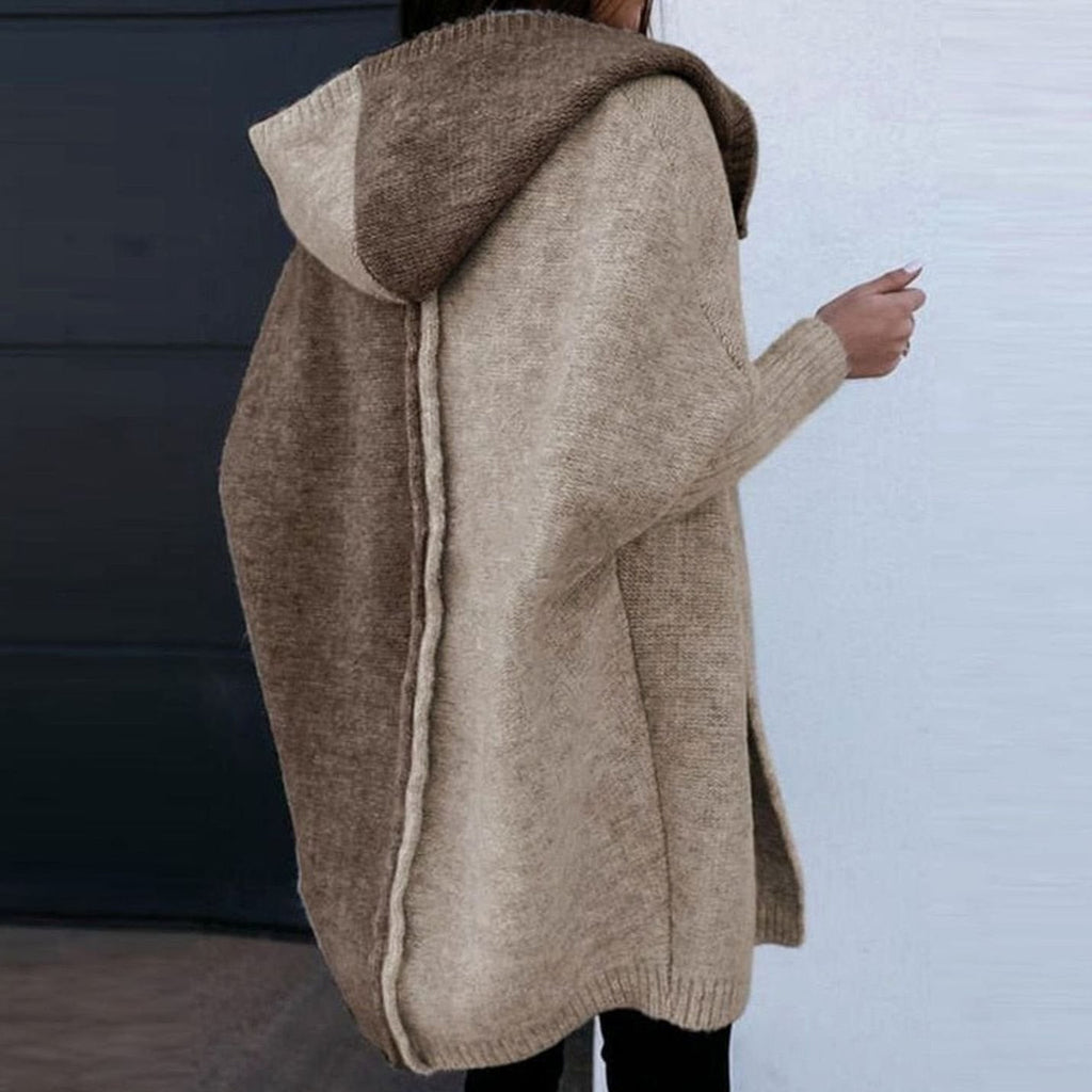 Women's Cardigan with Relaxed Oversized Fit and Hooded - Image 2