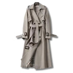 Women's Double-Breasted Trench Coat With Waist Belt - Image 4