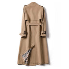 Women's Double-Breasted Trench Coat With Waist Belt - Image 5
