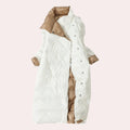 Women's Down Jacket with Reversible Coat and High Collar - Image 1