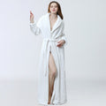 Women's Dressing Gown with Waffle Knit Vinylon and V-Neck - Image 4
