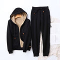 Women's Fleece Lined Jogger Set With Zip-Up Hoodie - Image 1