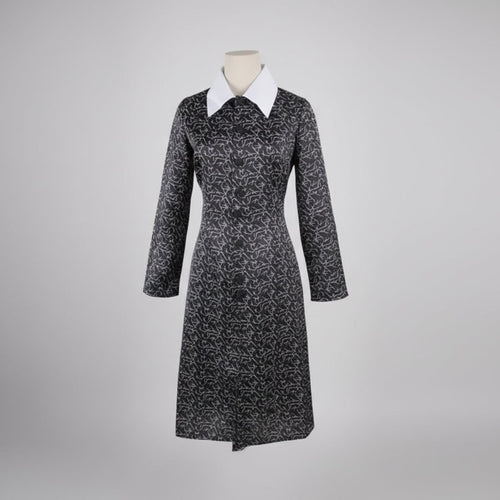 Women's Gothic Schoolgirl Halloween Costume Dress With White Collar And Iconic Aesthetic - Image 3