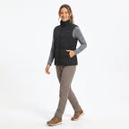 Women's Heated Apparel Puffer Vest With Full Zip Front Stand Collar And Chest Pocket - Image 2