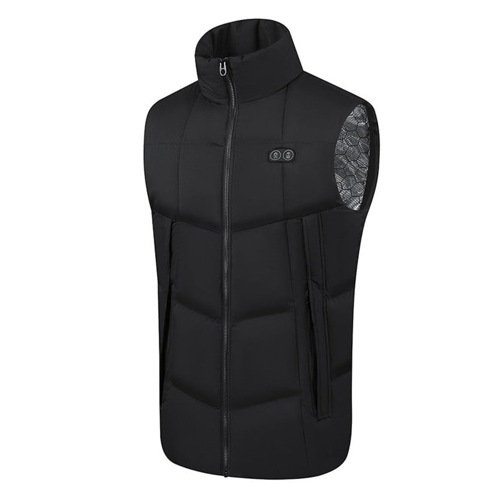 Women's Heated Apparel Puffer Vest With Full Zip Front Stand Collar And Chest Pocket - Image 4