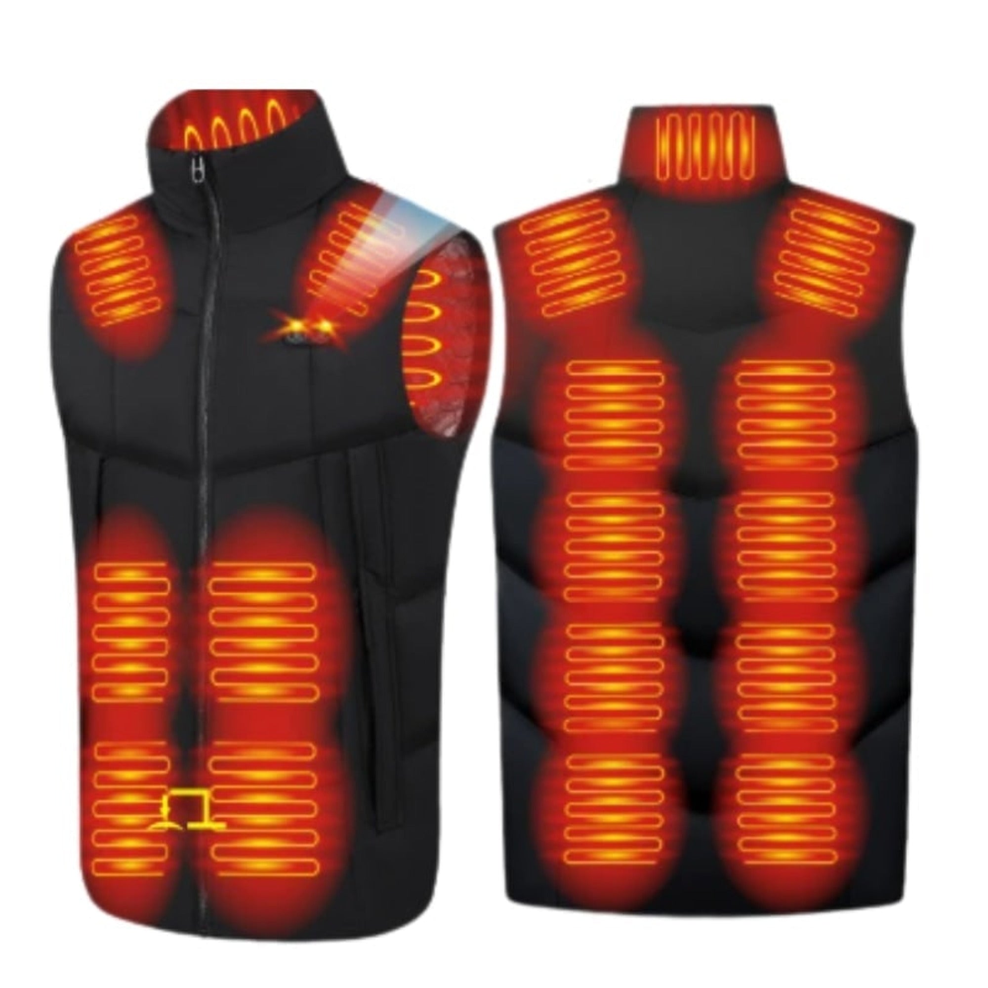 Women's Heated Apparel Puffer Vest With Full Zip Front Stand Collar And Chest Pocket - Image 3