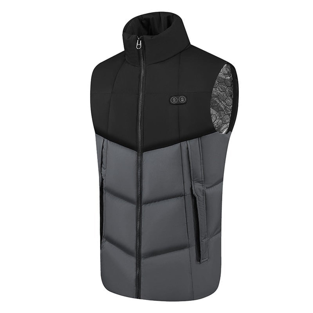 Women's Heated Apparel Puffer Vest With Full Zip Front Stand Collar And Chest Pocket - Image 7