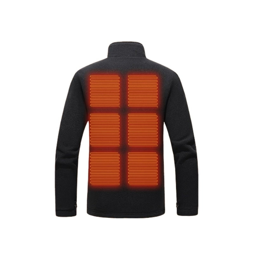 Women's Heated Fleece Jacket With Stand Collar And USB Zip Front For Portable Warmth - Image 2