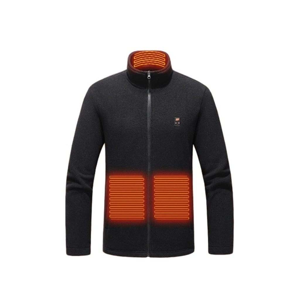 Women's Heated Fleece Jacket With Stand Collar And USB Zip Front For Portable Warmth - Image 3