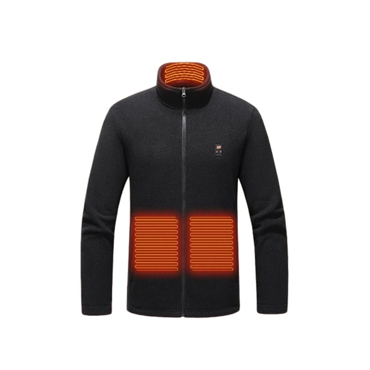 Women's Heated Fleece Jacket With Stand Collar And USB Zip Front For Portable Warmth - Image 3