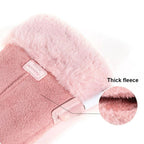 Women's Heated Gloves With Faux Fur Cuffs And Fleece Lining In A Five Finger USB Electric Winter Design - Image 4