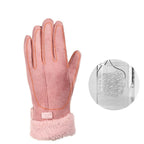 Women's Heated Gloves With Faux Fur Cuffs And Fleece Lining In A Five Finger USB Electric Winter Design - Image 7