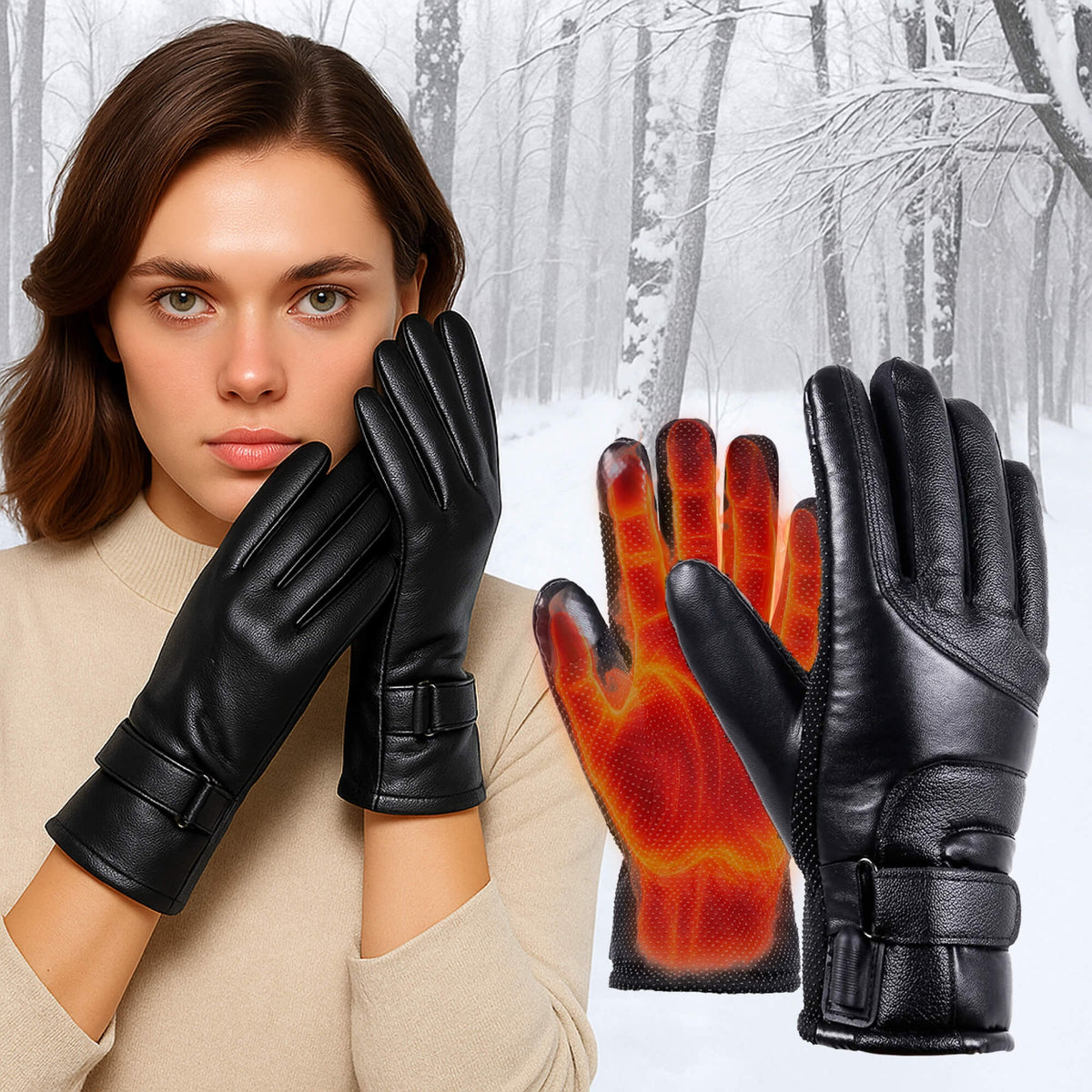 Women's Heated Gloves With Touchscreen And USB Rechargeable Warm Design - Image 1