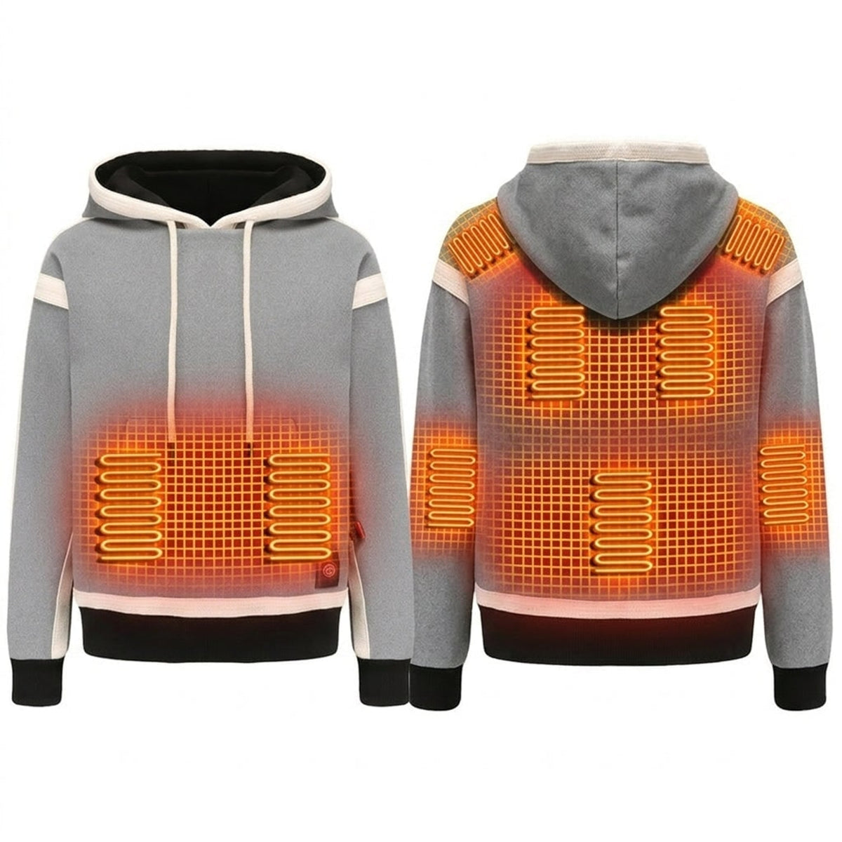 Women's Heated Hoodie USB Powered Pullover Sweatshirt With Built-In Heating Zones And Kangaroo Pocket - Image 4