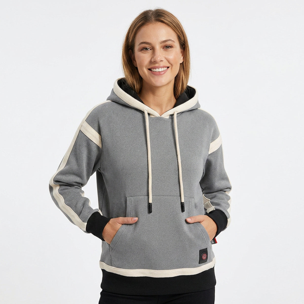 Women's Heated Hoodie USB Powered Pullover Sweatshirt With Built-In Heating Zones And Kangaroo Pocket - Image 6