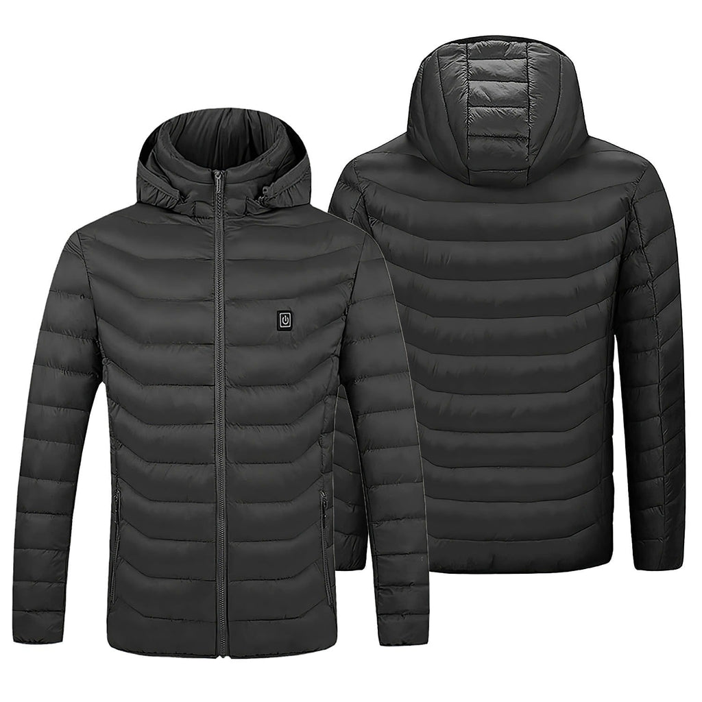 Women's Heated Puffer Jacket Electric Hooded Coat With Chest Control And Multi-Zone Heating - Image 4