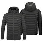 Women's Heated Puffer Jacket Electric Hooded Coat With Chest Control And Multi-Zone Heating - Image 4