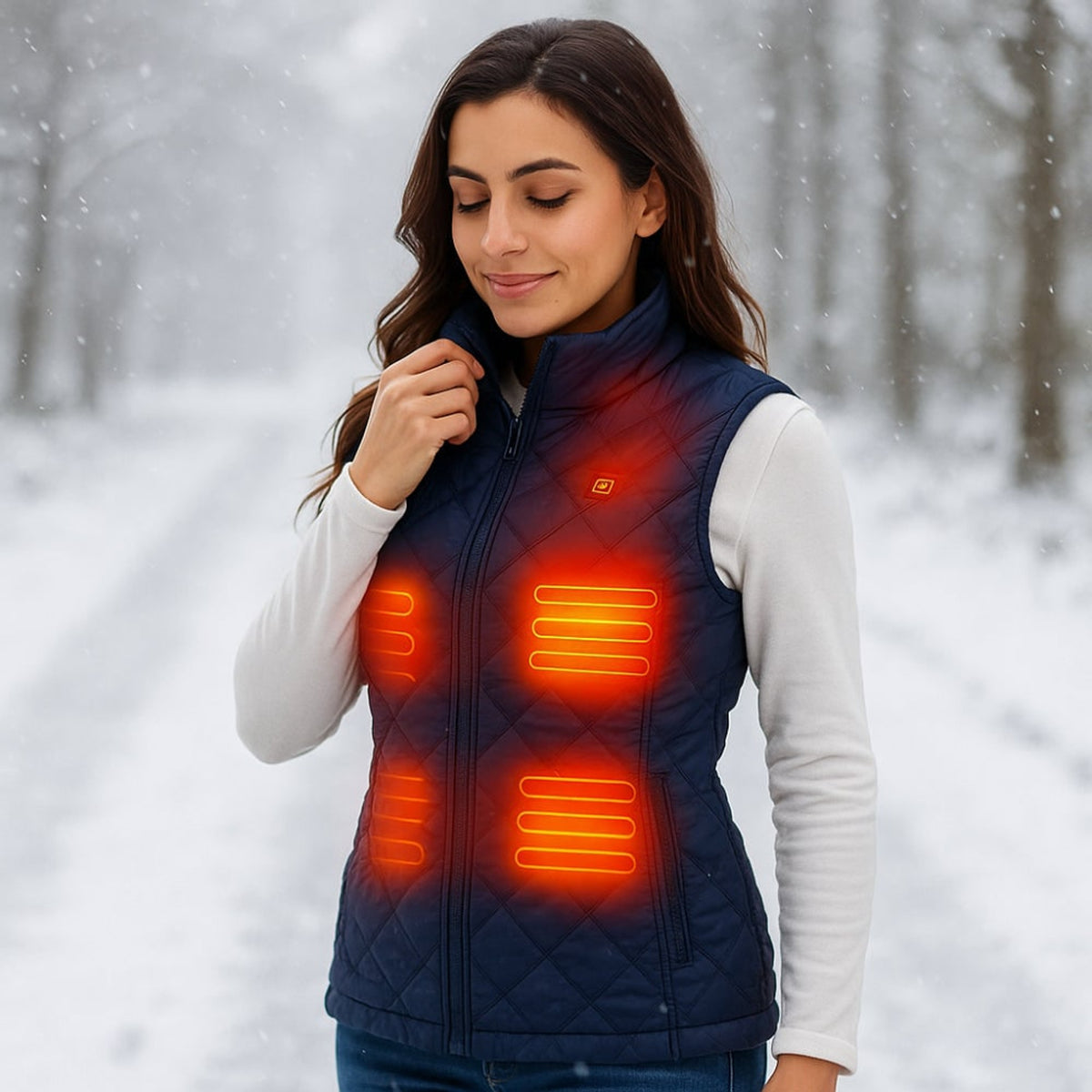 Women's Heated Vest With 9 Heating Zones And USB Power Bank Compatibility - Image 5