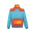 Women's Heated Winter Jacket Electric Quilted Bomber With 8 Heating Zones And Ribbed Cuffs - Image 9