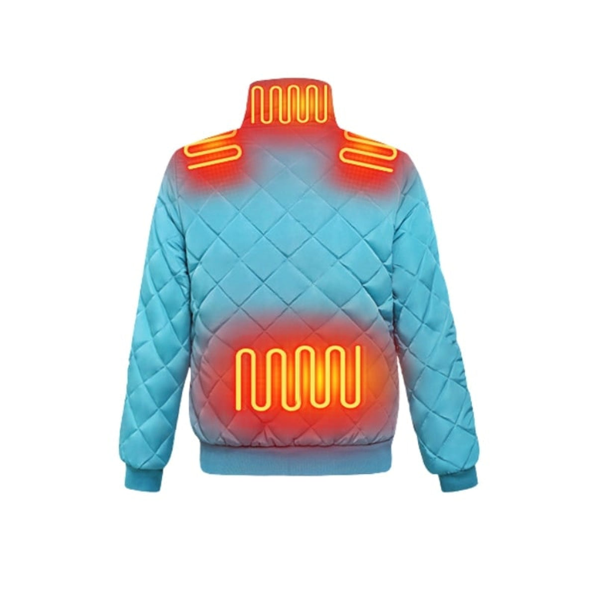Women's Heated Winter Jacket Electric Quilted Bomber With 8 Heating Zones And Ribbed Cuffs - Image 9