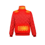 Women's Heated Winter Jacket Electric Quilted Bomber With 8 Heating Zones And Ribbed Cuffs - Image 3