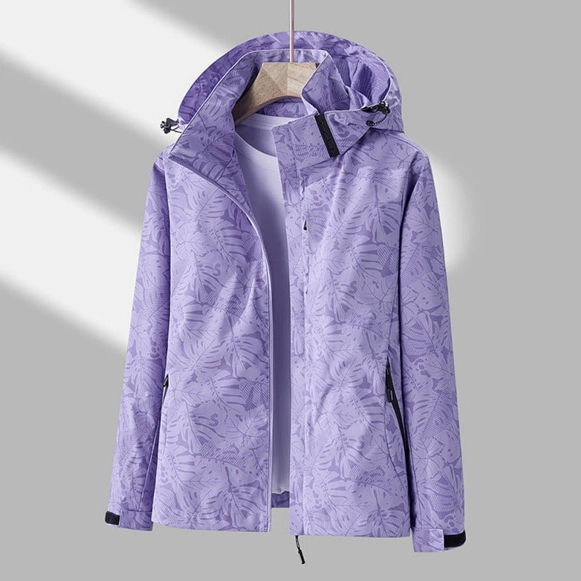 Women's Hooded Jacket Relaxed Shell Full-Zip With Pockets - Image 2