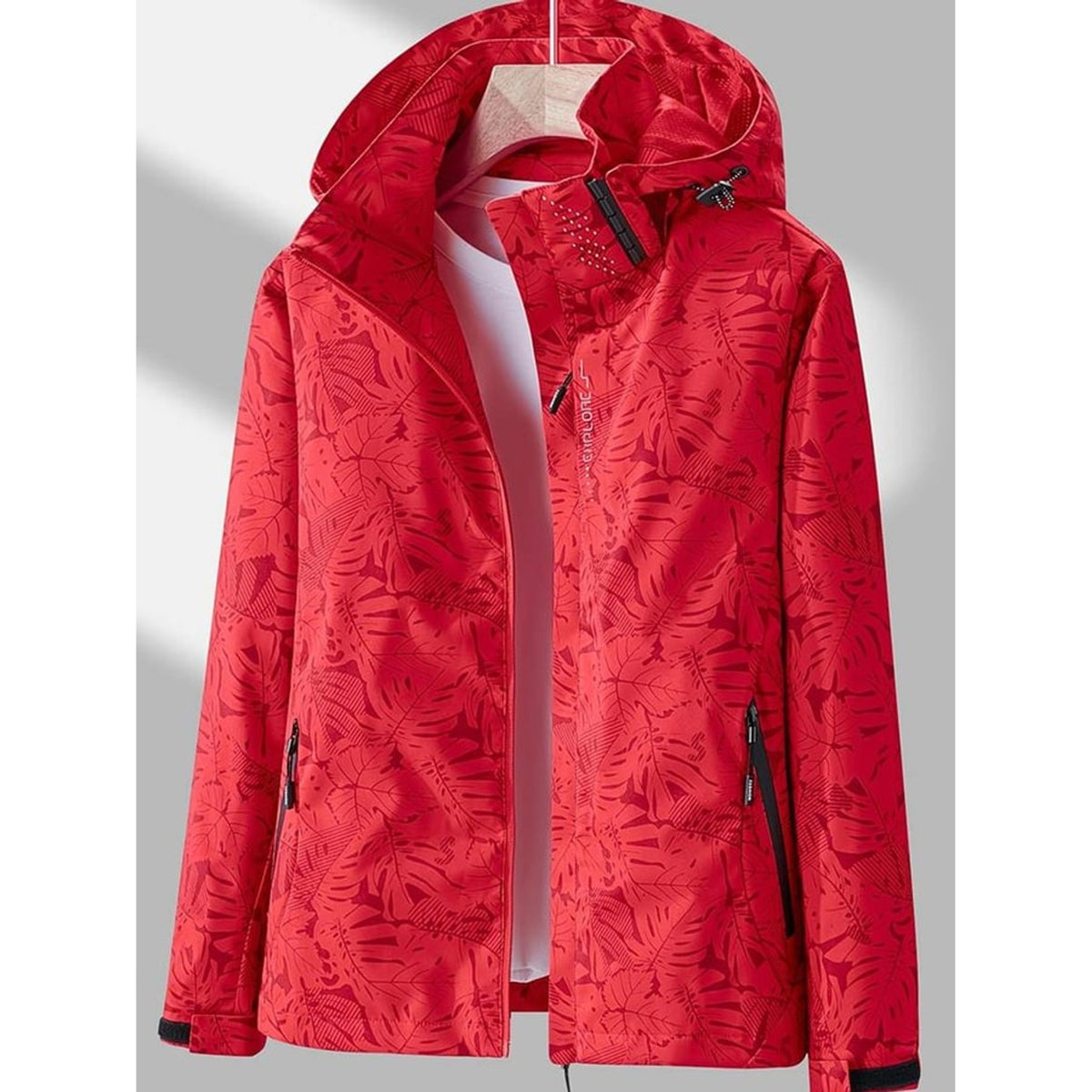 Women's Hooded Jacket Relaxed Shell Full-Zip With Pockets - Image 5