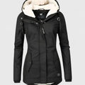 Women's Hooded Winter Coat with Fleece Lining and Zip-Up Front - Image 2