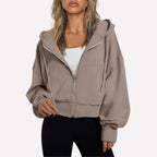 Women's Hoodie with Relaxed Zip-Up Fit and Hood - Image 11
