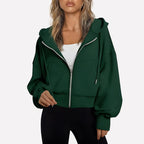 Women's Hoodie with Relaxed Zip-Up Fit and Hood - Image 12