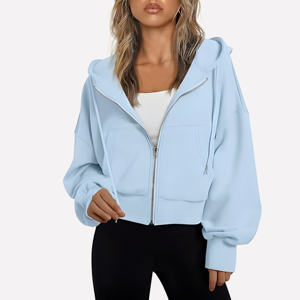 Women's Hoodie with Relaxed Zip-Up Fit and Hood - Image 15