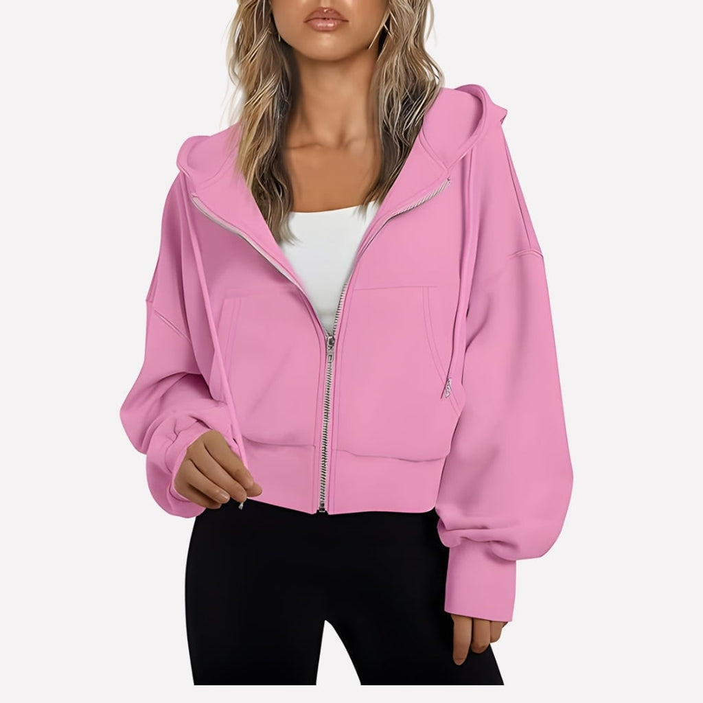 Women's Hoodie with Relaxed Zip-Up Fit and Hood - Image 16