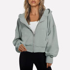 Women's Hoodie with Relaxed Zip-Up Fit and Hood - Image 3