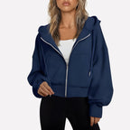Women's Hoodie with Relaxed Zip-Up Fit and Hood - Image 6