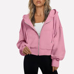Women's Hoodie with Relaxed Zip-Up Fit and Hood - Image 7