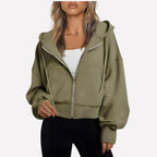 Women's Hoodie with Relaxed Zip-Up Fit and Hood - Image 8