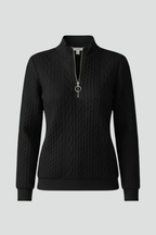 Women's Jumper with Cable Knit Zip and Long Sleeves - Image 1