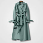 Women's Long Belted Trench Coat Double Breasted - Image 1
