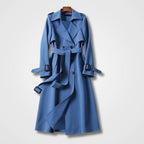 Women's Long Belted Trench Coat Double Breasted - Image 2