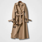 Women's Long Belted Trench Coat Double Breasted - Image 6