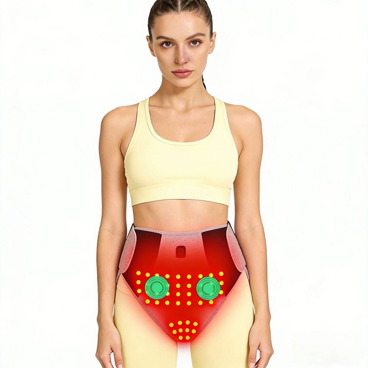Women's Menstrual Heating Pad With Electric Heat And Wearable Abdominal Lower Back Wrap For Targeted Cramp Relief And Massage Modes - Image 1