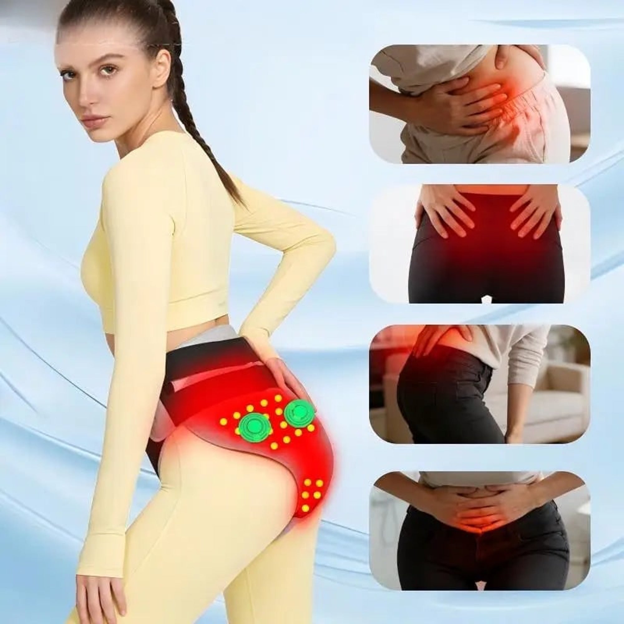 Women's Menstrual Heating Pad With Electric Heat And Wearable Abdominal Lower Back Wrap For Targeted Cramp Relief And Massage Modes - Image 4